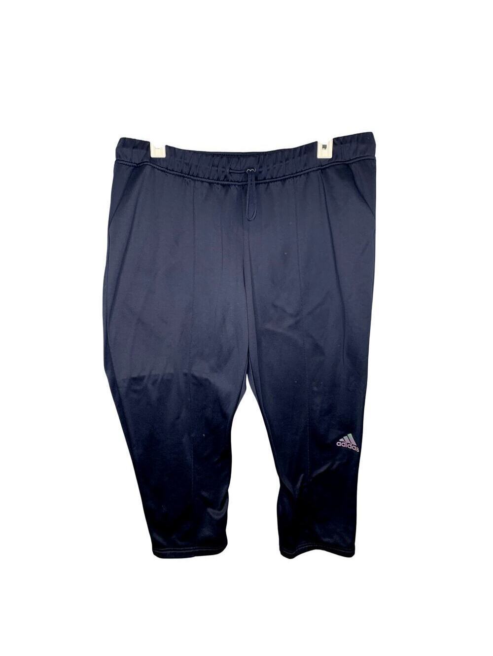 Adidas Women's 2X Navy Athletic Pants Wide Leg